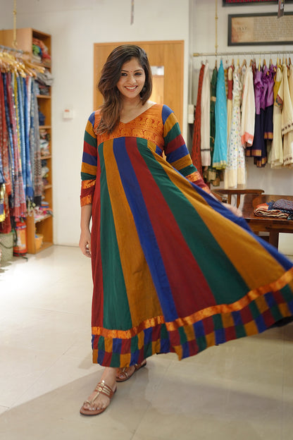 Multicolour Narayan Pet Anarkali