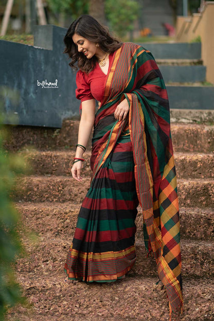 Multi-Colour Narayanpet Handloom Saree