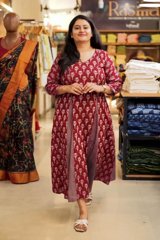 Red Godets Dress