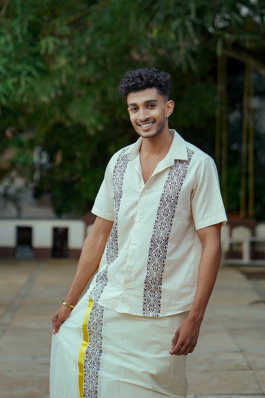 Offwhite Border Print Shirt