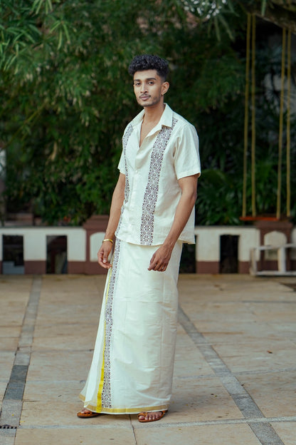 Offwhite Border Print Shirt