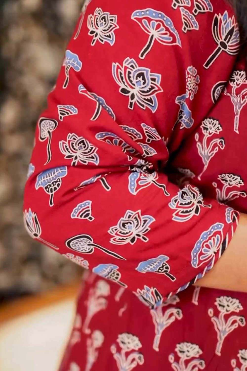 Red Godets Dress