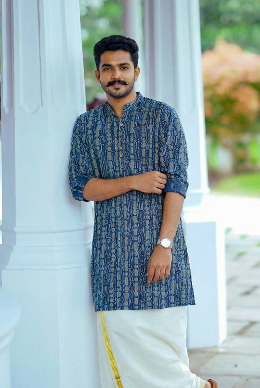 Blue Full Sleeve Long Kurtha