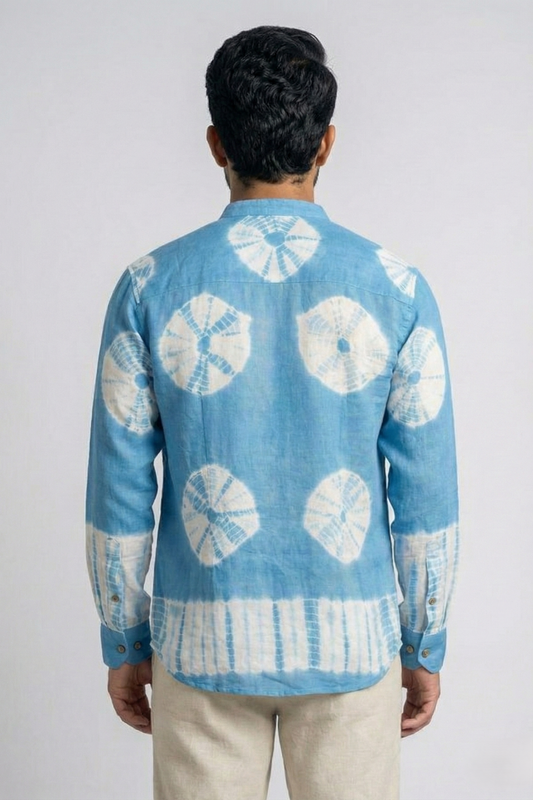 Blue & White  Dyed Shirt