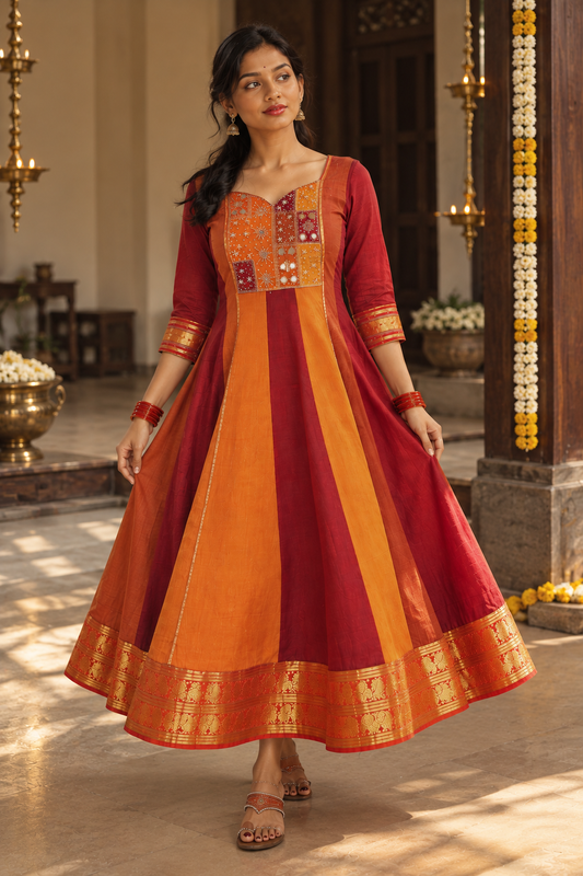 Anarkali with yoke Embroidery