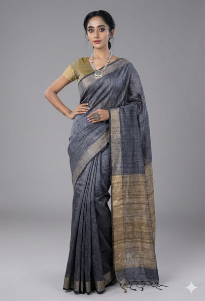 Tussar Dupion Silk Saree