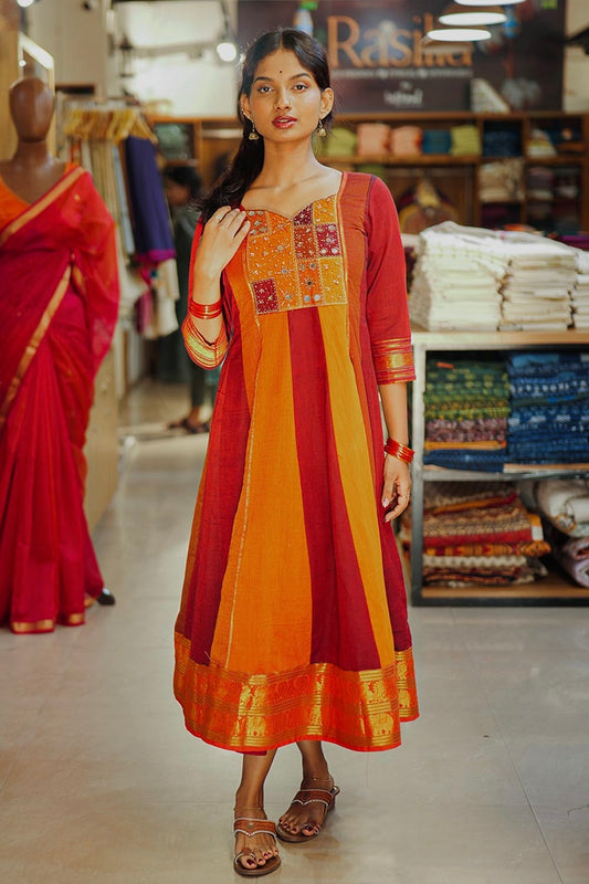 Anarkali with yoke Embroidery