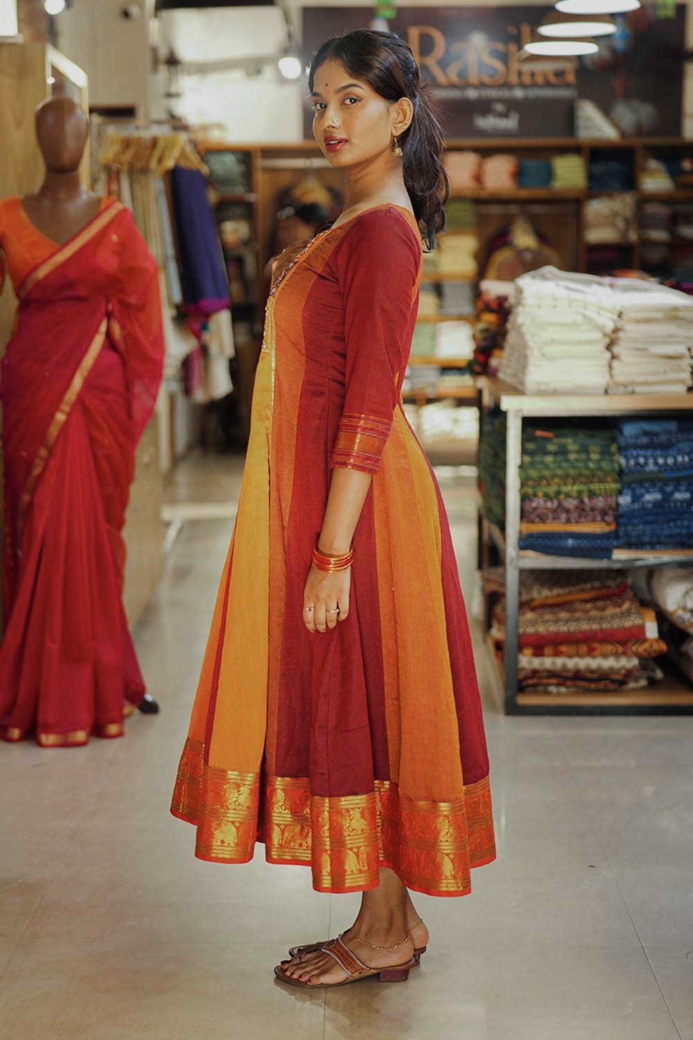 Anarkali with yoke Embroidery