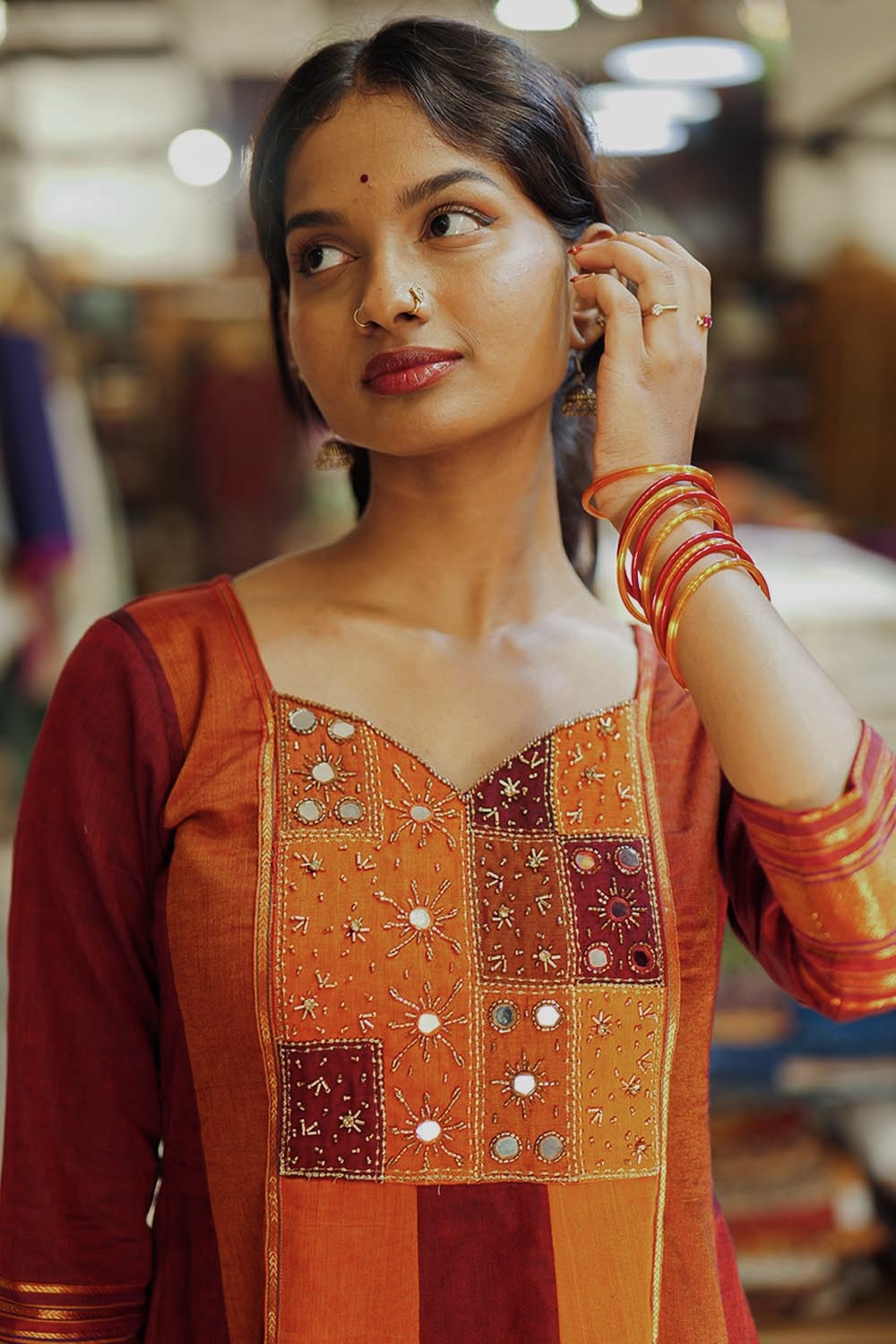 Anarkali with yoke Embroidery