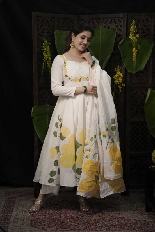 Kanikonna Handpainted Umbrella Cut Dress