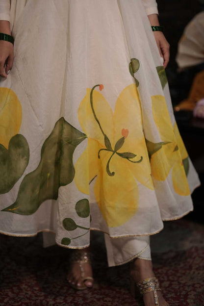 Kanikonna Handpainted Umbrella Cut Dress