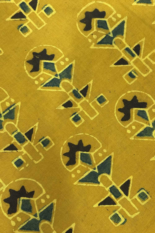 Yellow Base with print Fabric