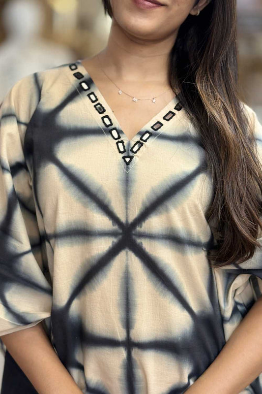 Beige Kaftan Blue Twingle