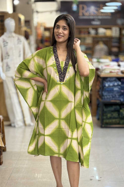 Green Diamond Pattern Kaftan