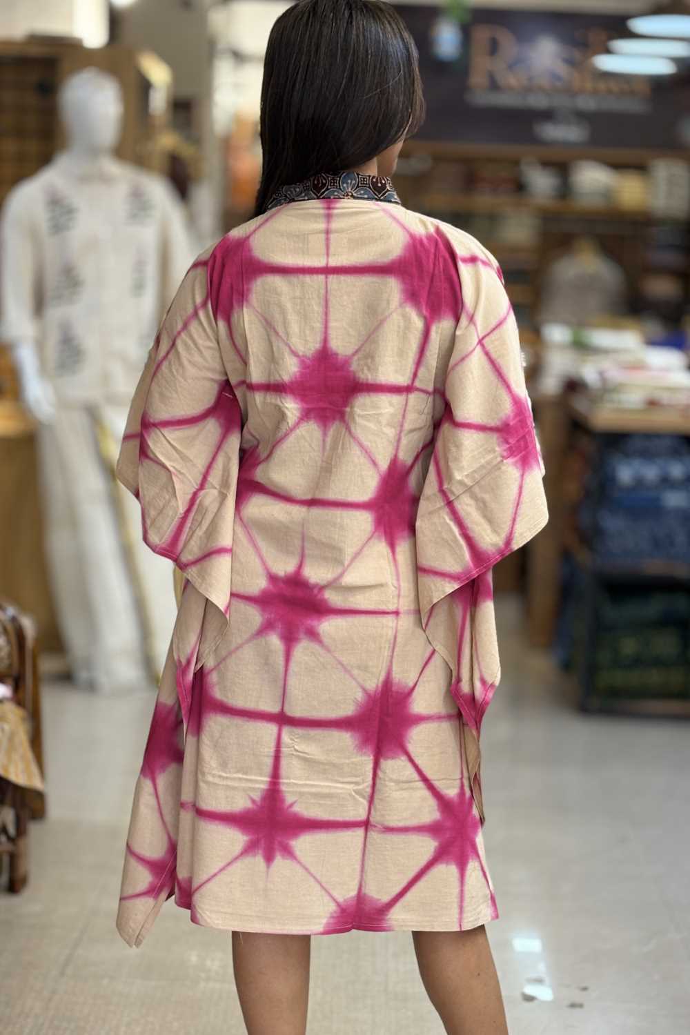 Beige Kaftan Pink Twingle