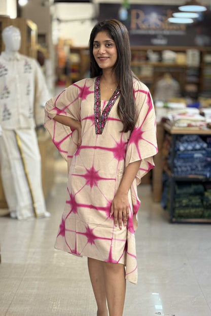 Beige Kaftan Pink Twingle