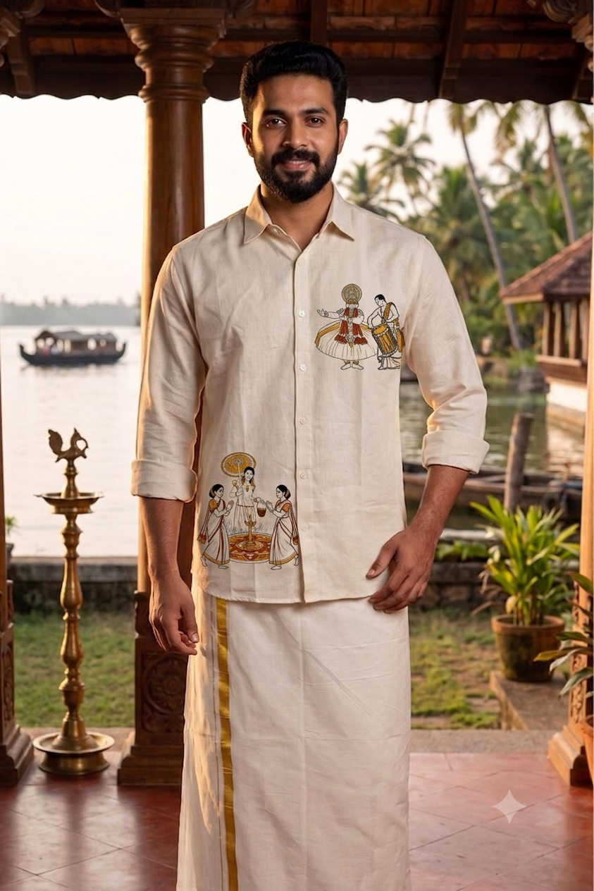Kadhakali & Thiruvathira  Printed Shirt