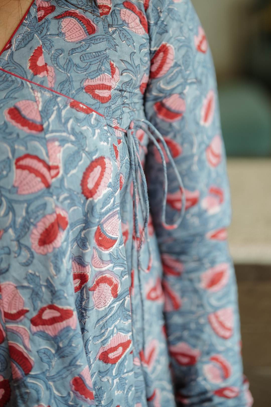 Blue Sanganeri Anarkali