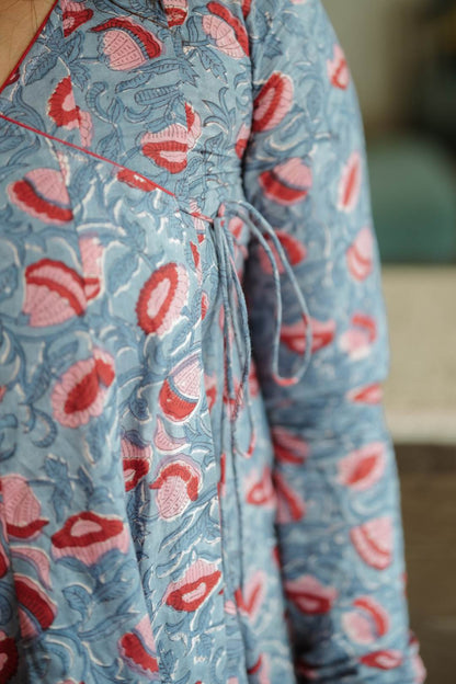 Blue Sanganeri Anarkali