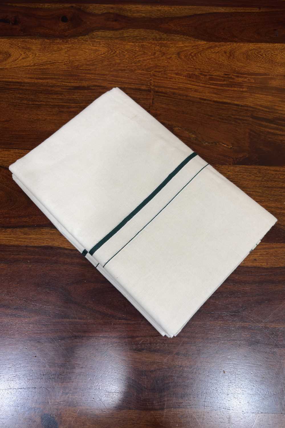 Dark Green Puliyilakara Saree&nbsp;