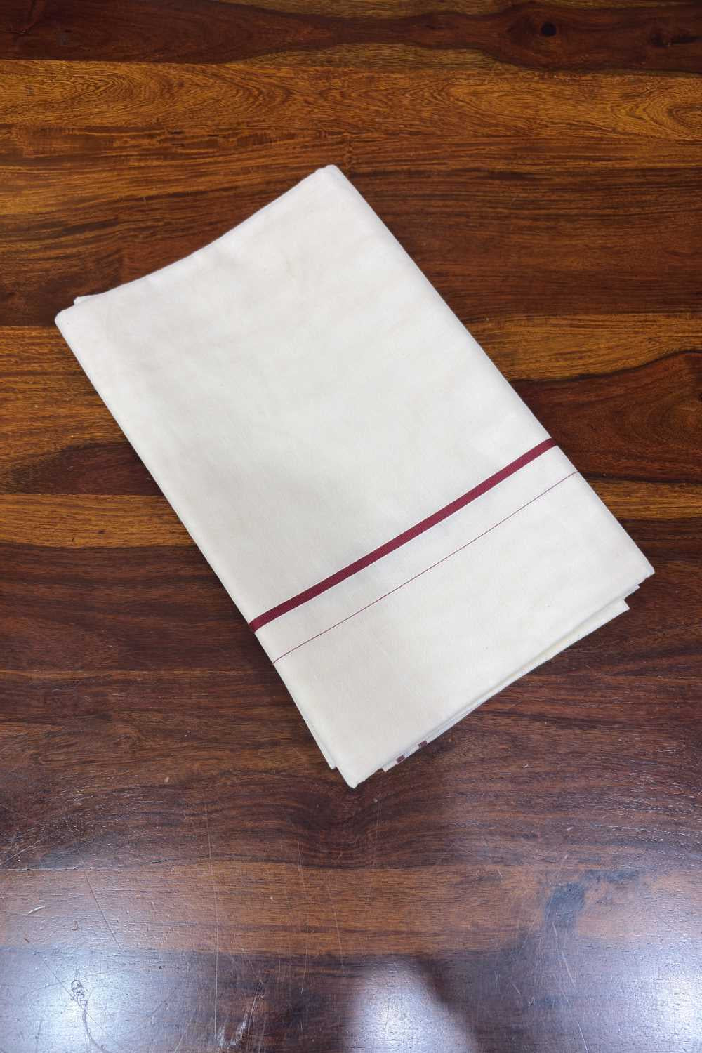 Maroon Puliyilakara Saree