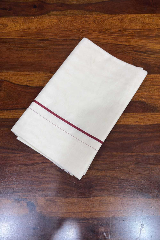 Maroon Puliyilakara Saree