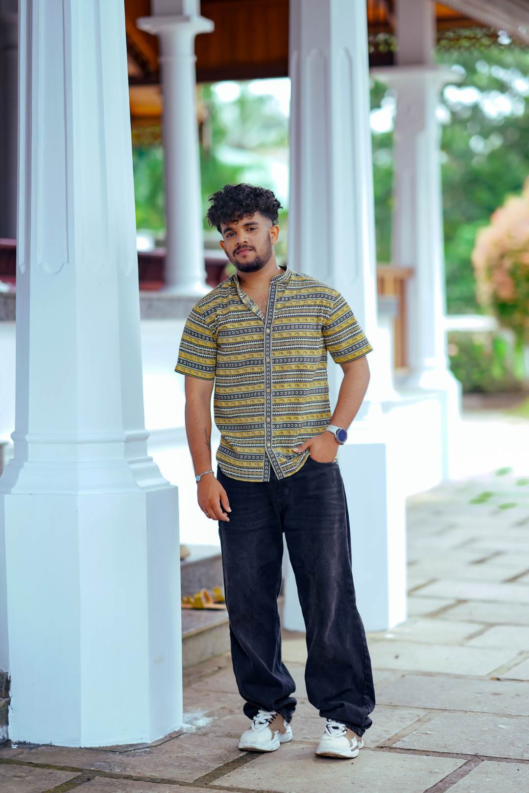 Yellow Base Black Border Shirt