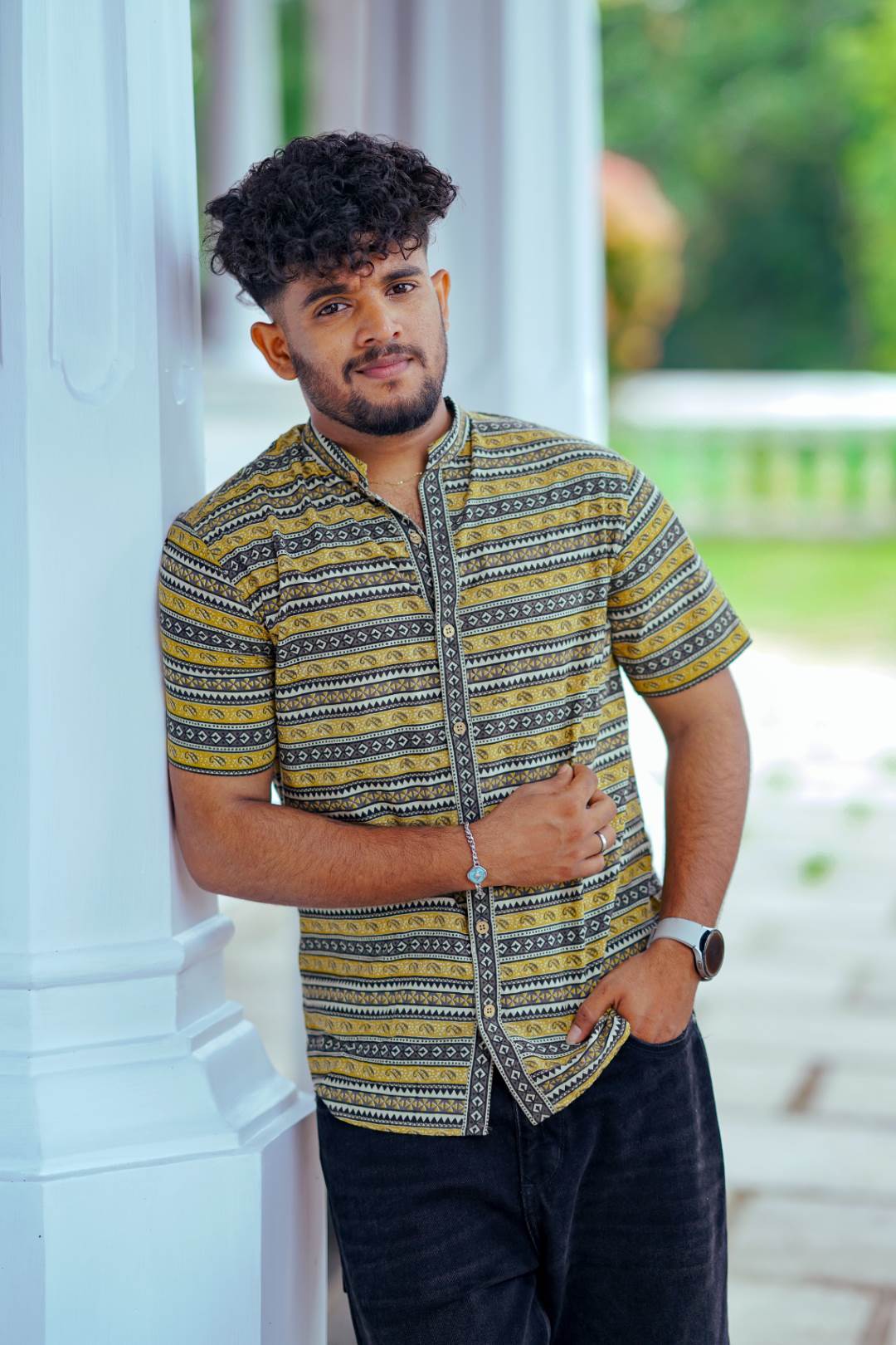 Yellow Base Black Border Shirt