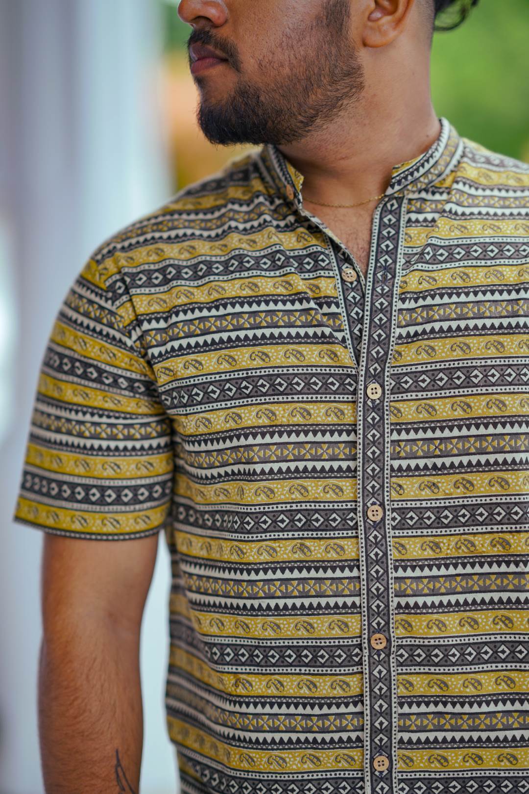 Yellow Base Black Border Shirt