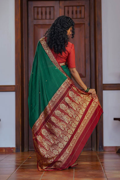 Bottle Green Madurai Rich Saree