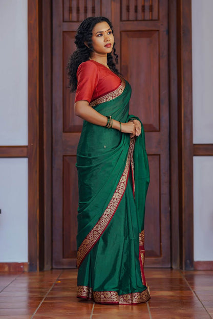 Bottle Green Madurai Rich Saree