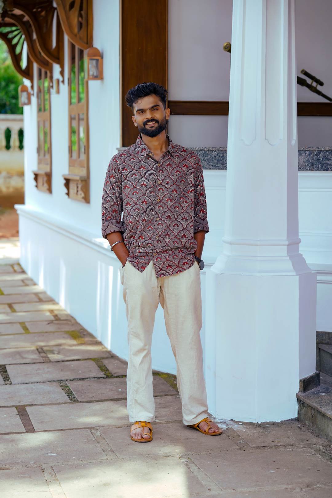 Grey Tree Print Shirt