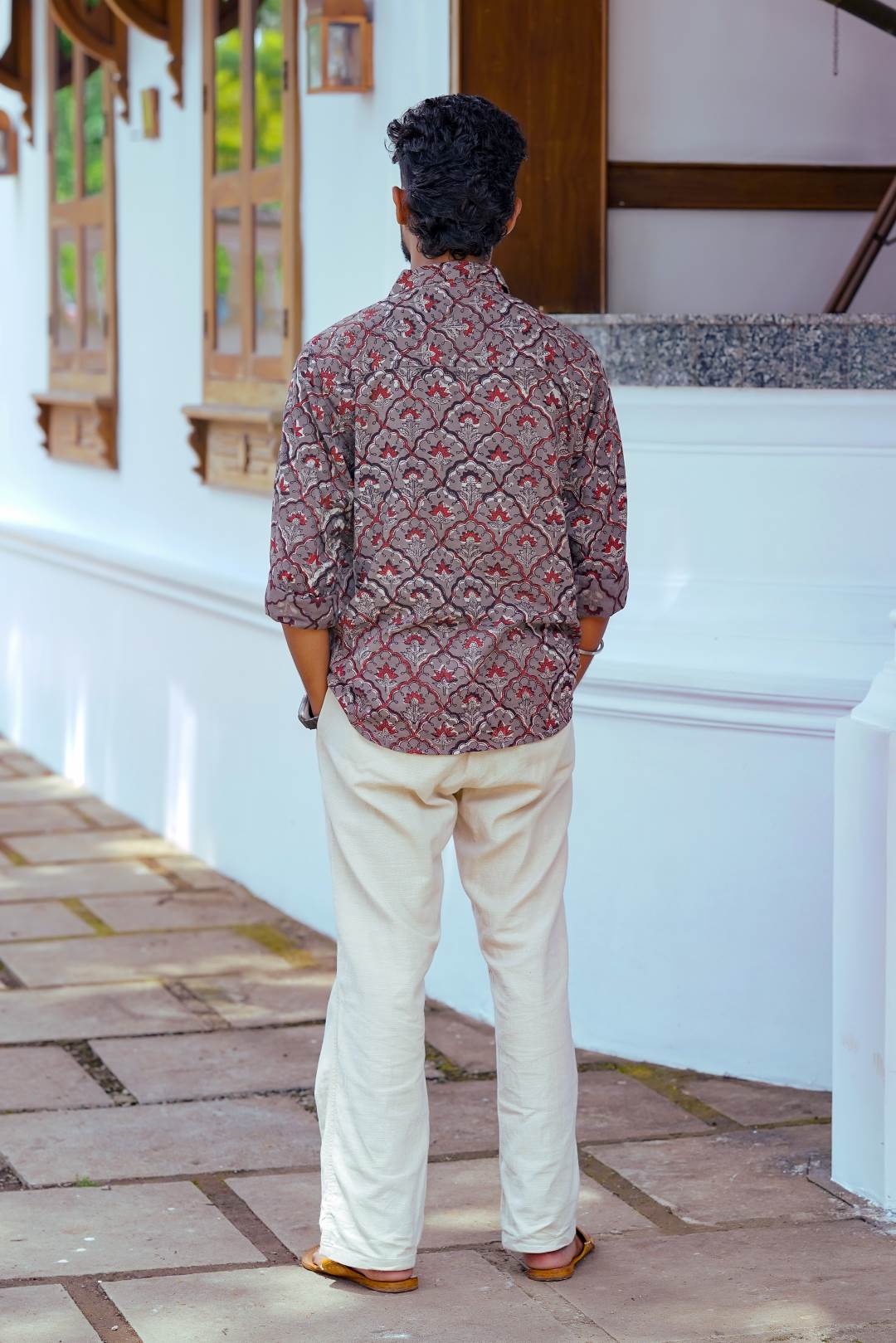 Grey Tree Print Shirt