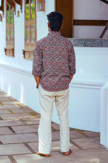 Grey Tree Print Shirt