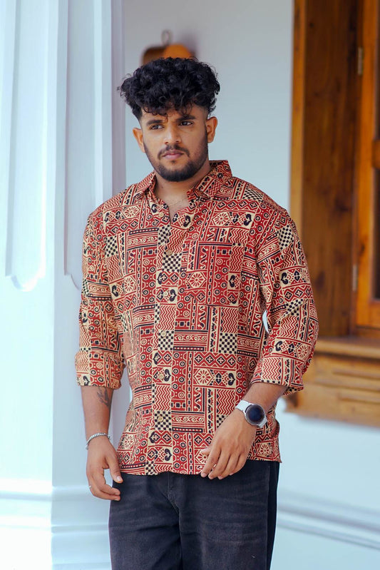 Red Base Full Sleeve Shirt