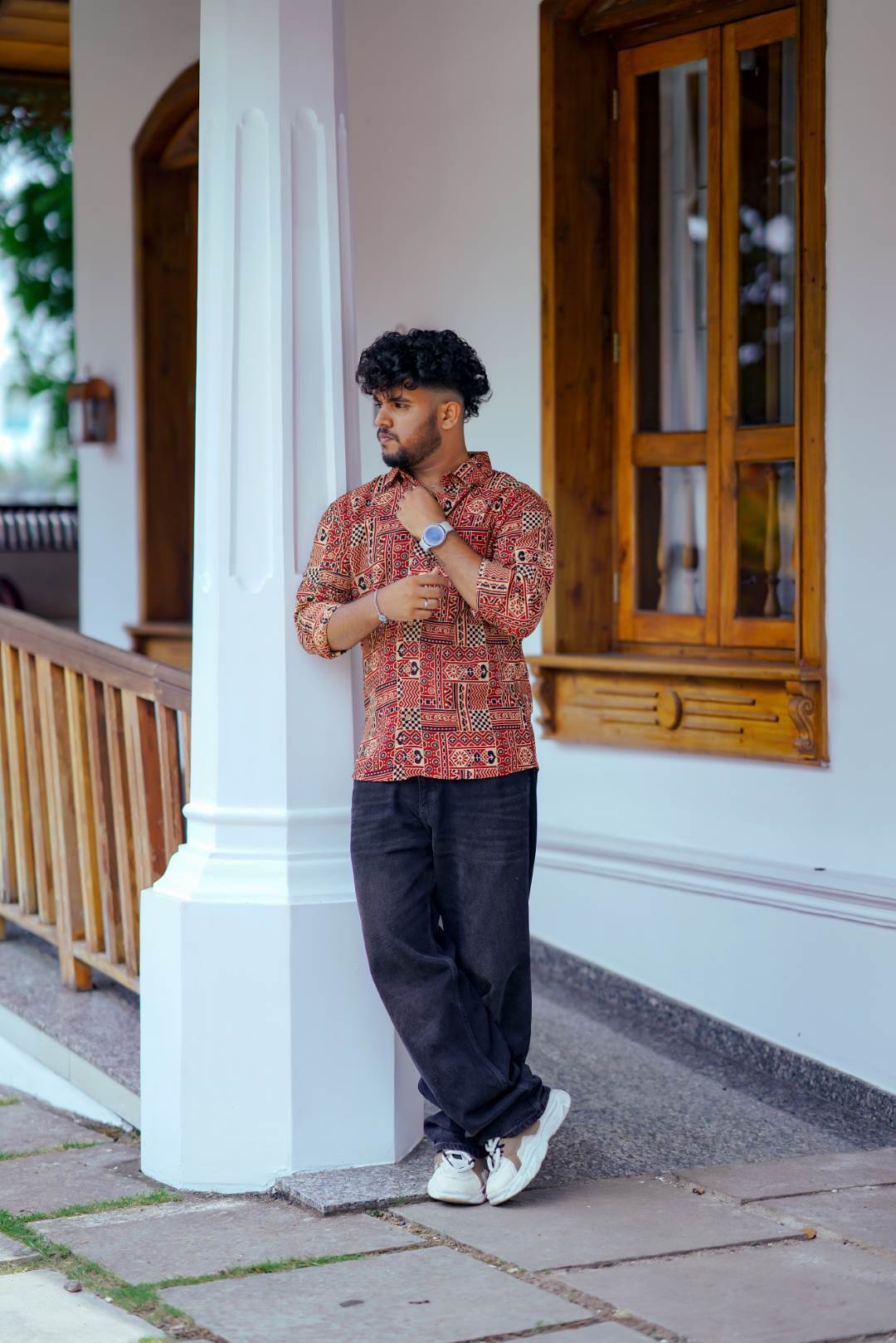 Red Base Full Sleeve Shirt