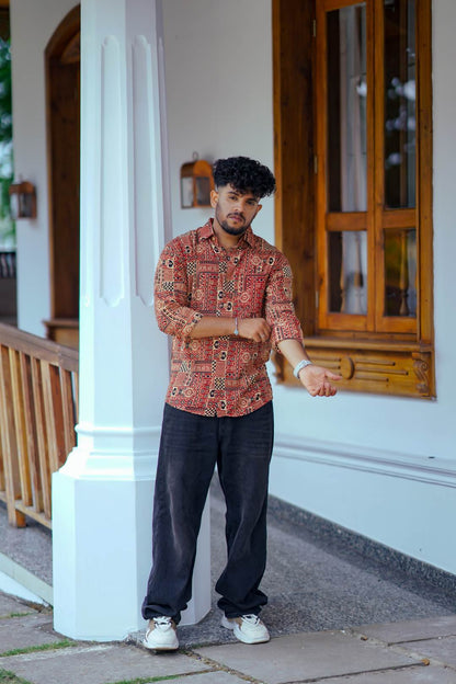 Red Base Full Sleeve Shirt