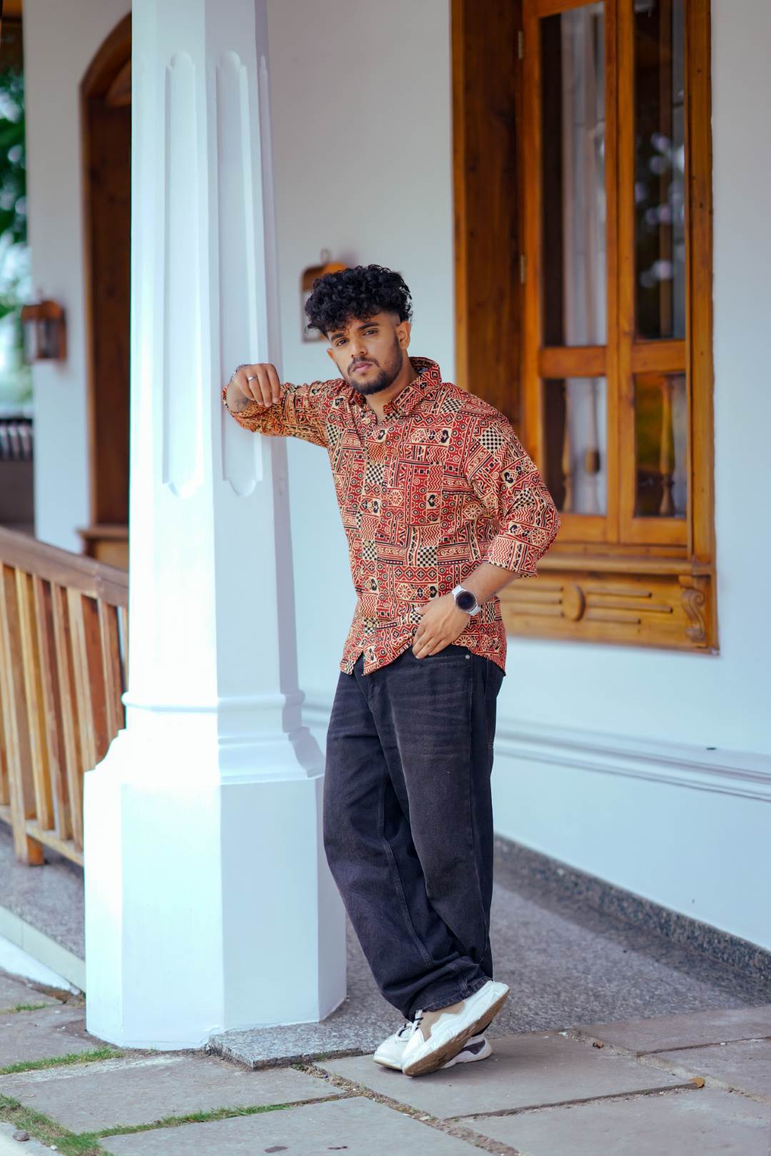 Red Base Full Sleeve Shirt