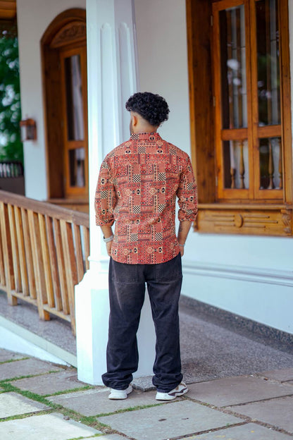 Red Base Full Sleeve Shirt