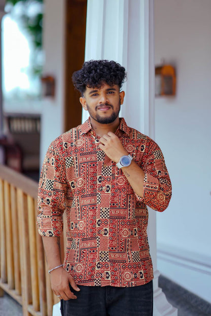 Red Base Full Sleeve Shirt