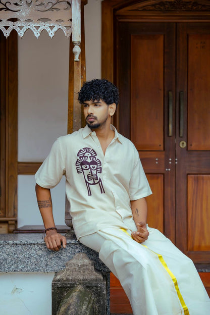 Kadhakali contemporary print Half Sleeve Shirt