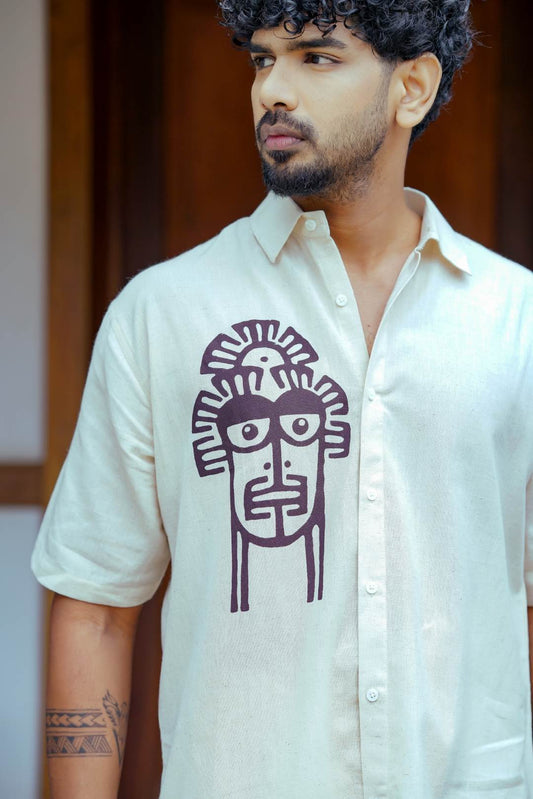 Kadhakali contemporary print Half Sleeve Shirt