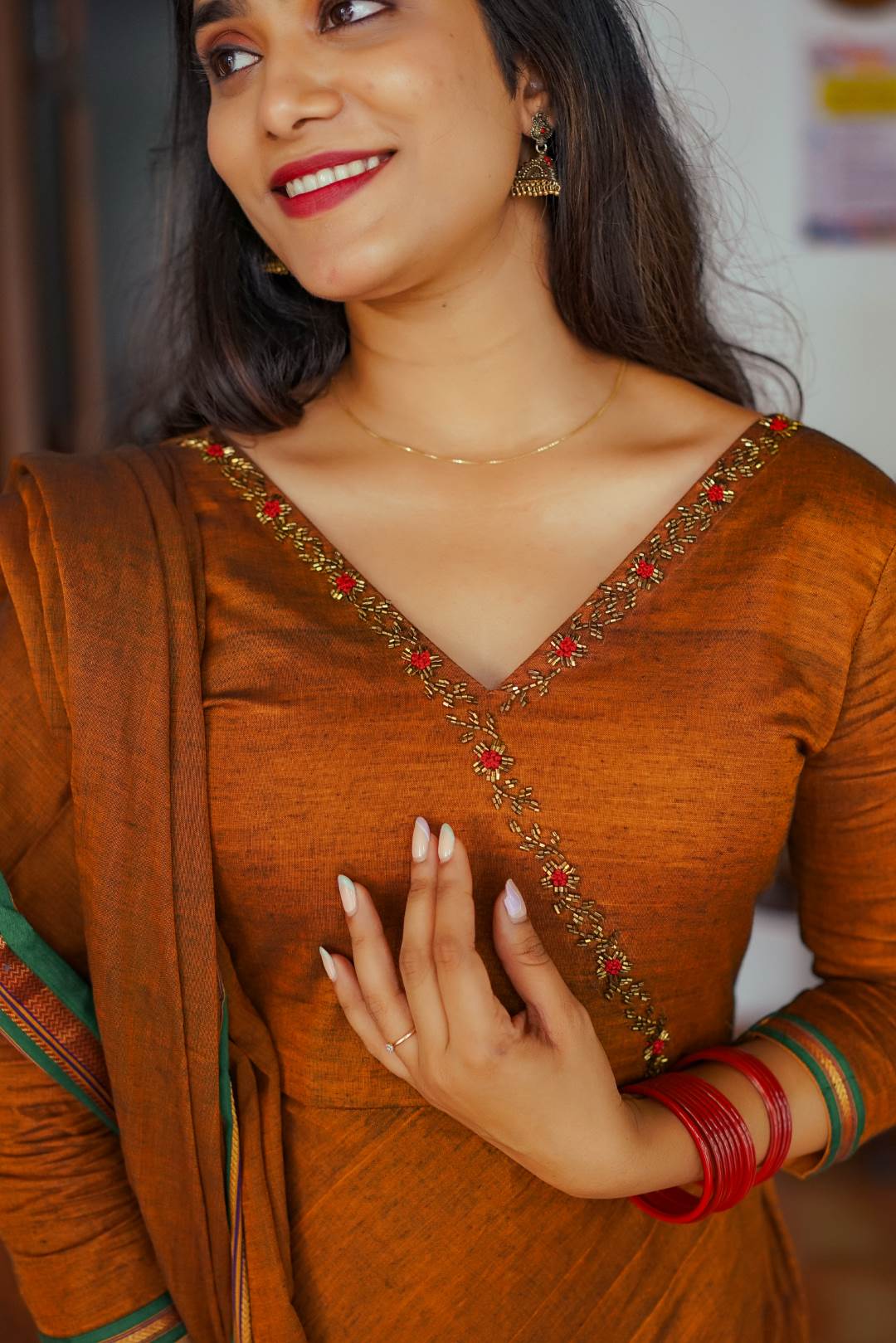 Mustard Yellow Narayanpet Umbrella Cut Dress