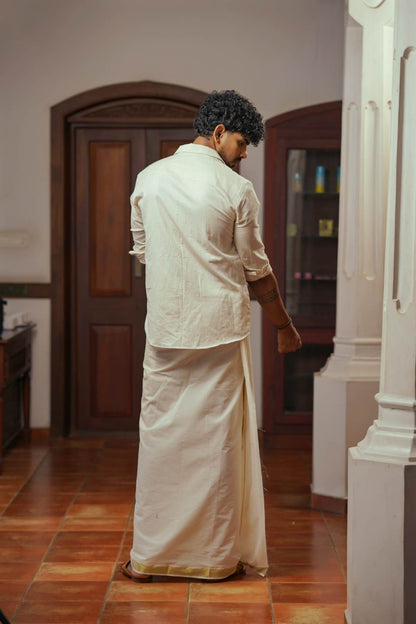 Offwhite Full Sleeve with Tulsi Hand Block Print