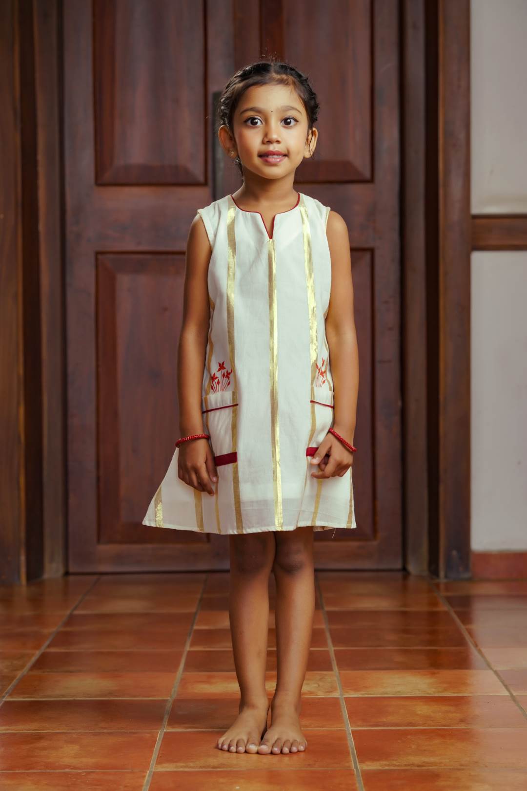 Offwhite A Line Dress with Thechipoov Print