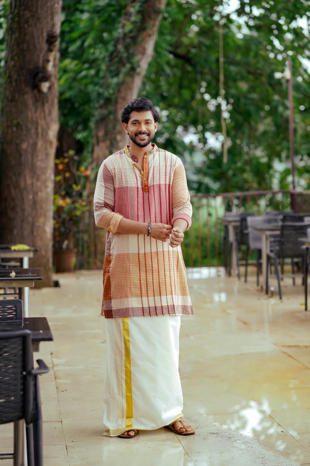 Handloom Cotton Check Kurtha