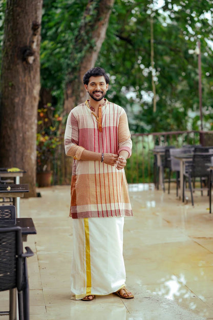 Handloom Cotton Check Kurtha