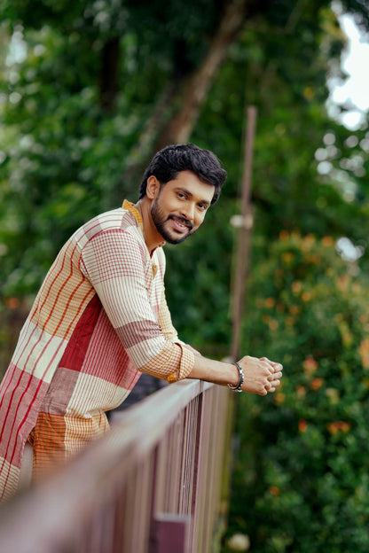 Handloom Cotton Check Kurtha