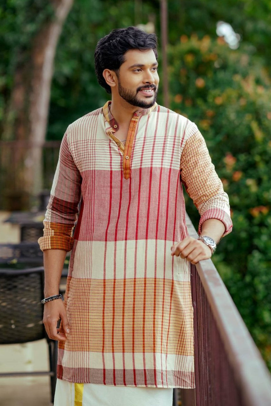 Handloom Cotton Check Kurtha