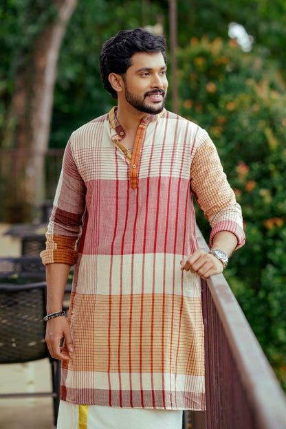 Handloom Cotton Check Kurtha